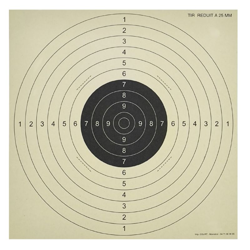 Cibles carton C25 26x26 cm (paquet de 100)