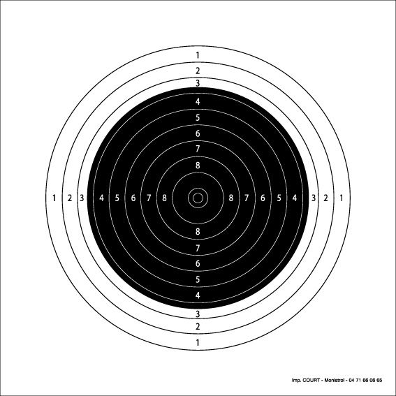 Centre de Cibles carton C50 MATCH 20x20 cm (paquet de 100)