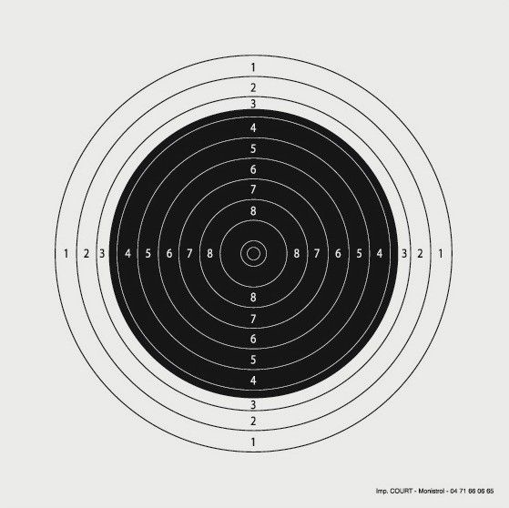 Centre de Cibles carton C50 MATCH 20x20 cm (paquet de 100)