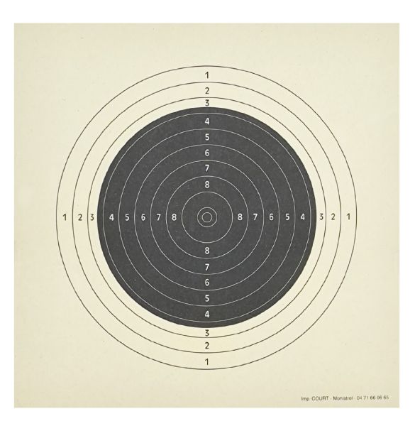 Centre de Cibles carton C50 MATCH 20x20 cm (paquet de 100)