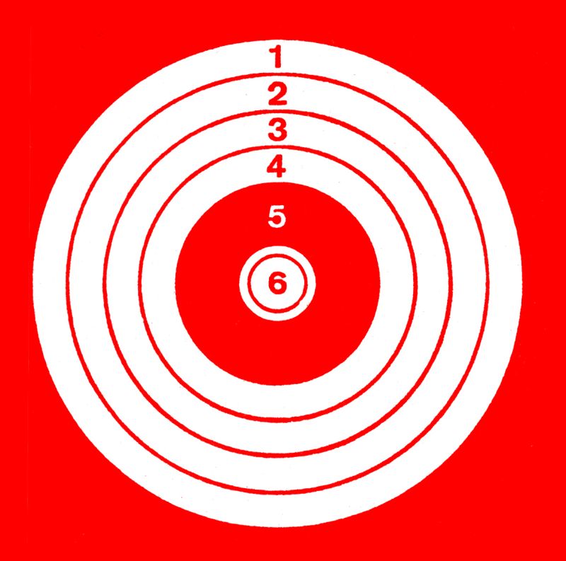 Cibles forain 10x10 cm (paquet de 100)