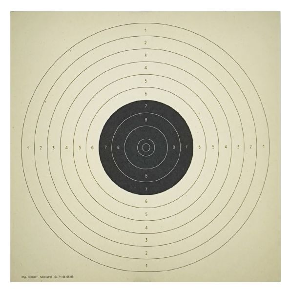 Cibles carton ISSF Pistolet 10 mètres 17x17 cm (paquet de 100)