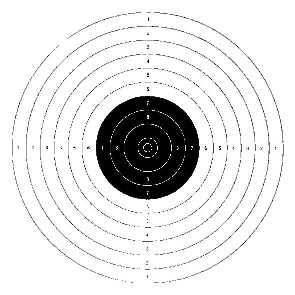Cibles carton ISSF Pistolet 10 mètres 17x17 cm (paquet de 100)