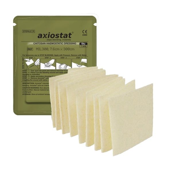   Secours-Z-Fold hémostatique MIL300 8 x 300 cm