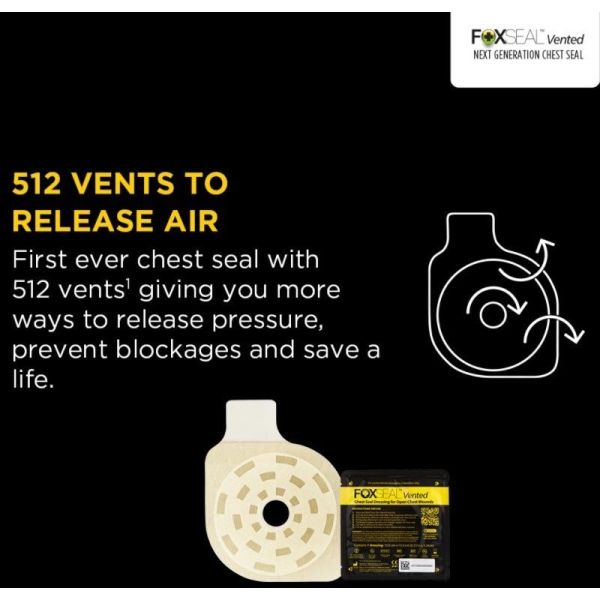  Secours-Foxseal Vented - Pansement thoracique