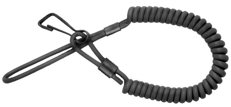 Dragonne de sécurité CEV Kevlar 130 cm Noir avec attache pour pistolet