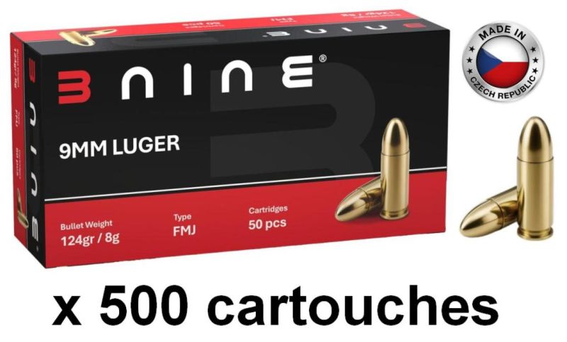B NINE cal.9mm PARA FMJ /500