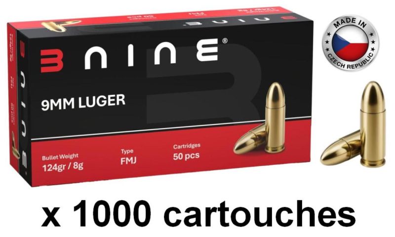 B NINE cal.9mm PARA FMJ /1000