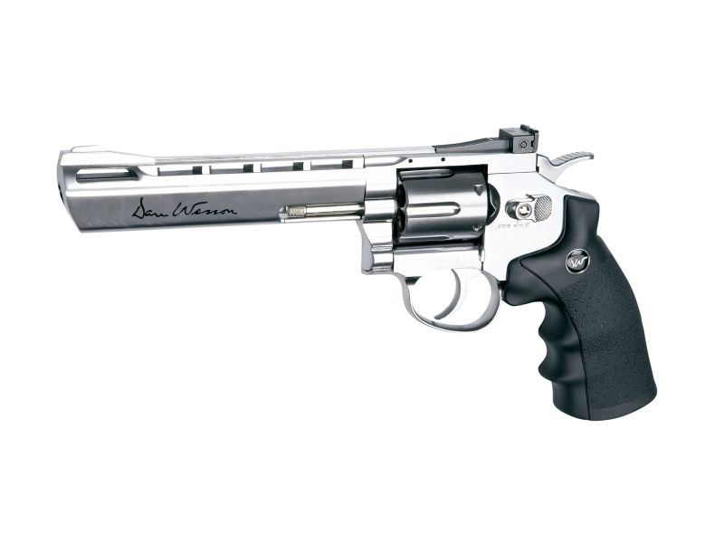 Revolver Co2  DAN WESSON 6'' CHROME ASG cal.4,5mm Plombs