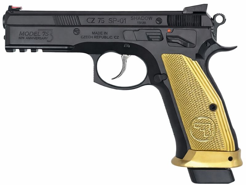 Pistolet CZ 75 SP01 Shadow LPA "Model 75 - 50th Anniversary GOLD" calibre 9x19