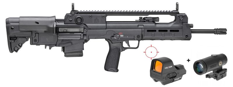 Carabine Bullpup SPRINGFIELD ARMORY HELLION Black 18" "Pack HOLOSUN Reflex 510C - Magnifier HM3X" cal.223 rem