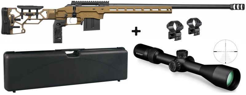 CZ 600 MDT Deep Bronze cal.6,5 Creedmoor "Pack Vortex Diamondback 6-24x50 FFP ret.EBR-2C Mrad"