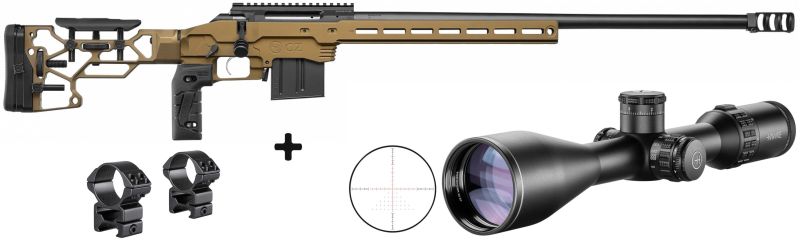 CZ 600 MDT Deep Bronze cal.6,5 Creedmoor "Pack Hawke Sidewinder 8-32x56 rét. Half Mil"