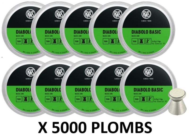 Plombs cal.4,5mm RWS Diabolo Basic (0.45gr) /5000