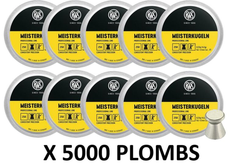 Plombs cal.4,5mm RWS MEISTERKUGELN (0.53gr) /5000