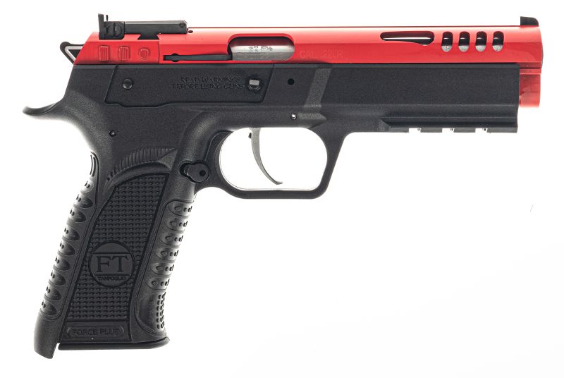 Pistolet TANFOGLIO FORCE 22L Black/Red calibre 22Lr