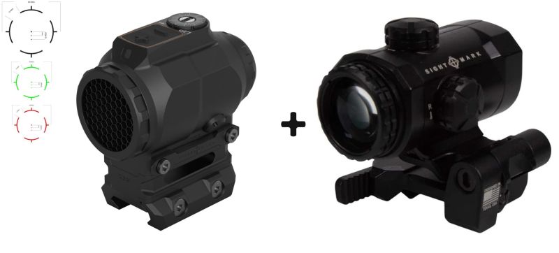 Pack SIGHTMARK Viseur point rouge Prismatique STRIKON FMP 1x18 Rét. RTR-1 - Magnifier XTM-3 3x