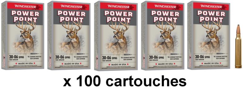 WINCHESTER cal.30-06 Sprg Power Point 180 grains - 11.7 grammes /100