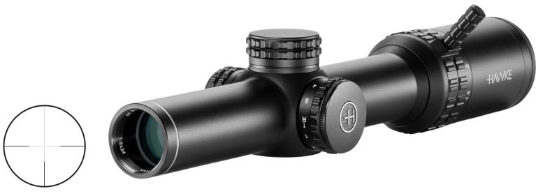 Lunette HAWKE VANTAGE HD 30 WA IR 1-8x24 ret.L4A Dot (4x) Lumineux