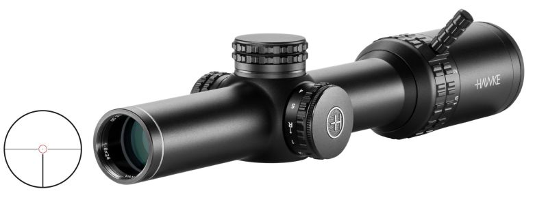 Lunette HAWKE VANTAGE HD 30 WA IR 1-8x24 ret. Circle Dot (8x) Lumineux