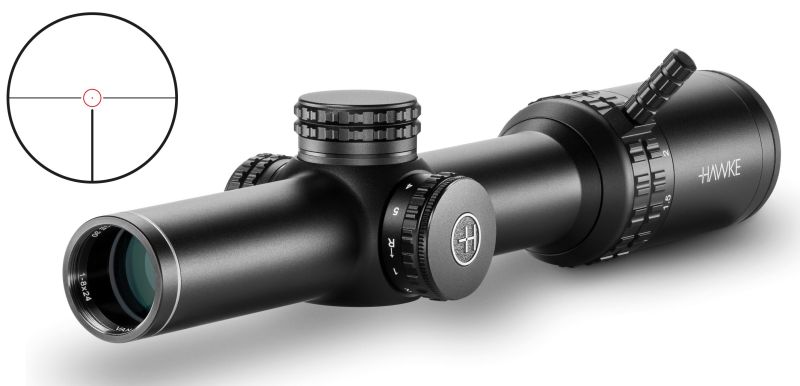Lunette HAWKE VANTAGE HD 30 WA IR 1-8x24 ret. Circle Dot (8x) Lumineux