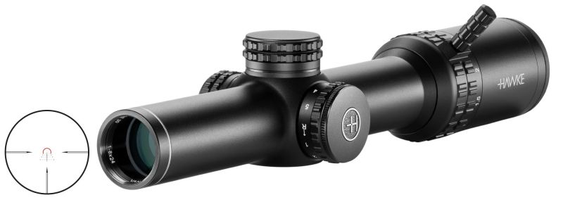 Lunette HAWKE VANTAGE HD 30 WA IR 1-8x24 ret. 5.56 BDC Tactical (8x) Lumineux