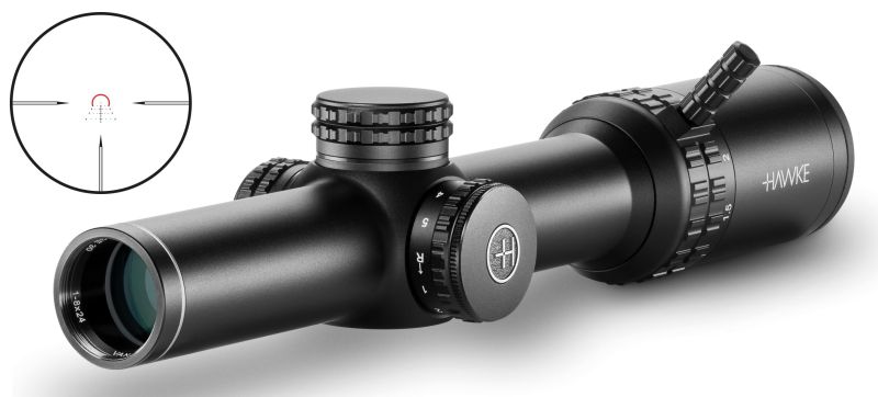 Lunette HAWKE VANTAGE HD 30 WA IR 1-8x24 ret. 5.56 BDC Tactical (8x) Lumineux