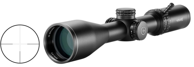 Lunette HAWKE VANTAGE HD 30 WA IR 2,5-10x50 ret.L4A Dot (4x) Lumineux