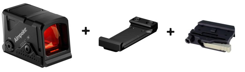 Pack Point rouge AIMPOINT COA® R 3,5Moa pour armes longues - Plaque Micro H1/H2 - Montage Picatinny Micro H1/H2