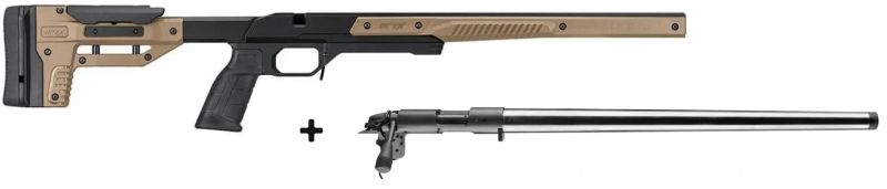 Pack "Chassis MDT ORYX FDE pour carabines BERGARA - Action BERGARA B14 Rimfire 20" Cal.22Lr"