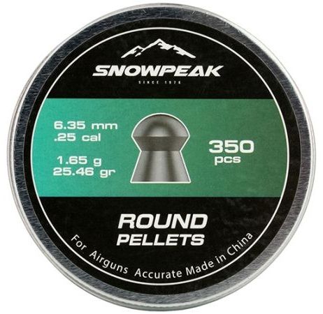 Plombs cal.6,35mm Snowpeak ROUND PELLET (1.65gr) /350
