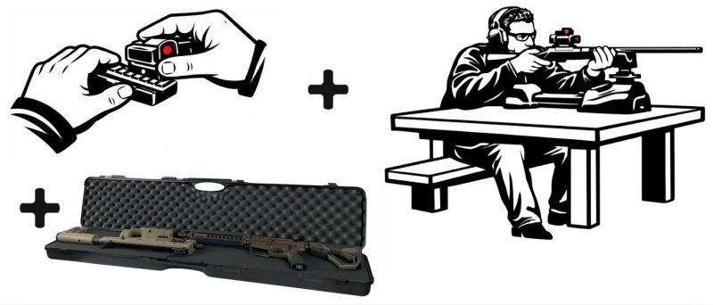 Service montage et réglage de point rouge pour arme longue