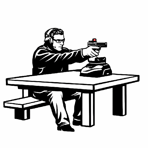 Réglage arme de poing (avec point rouge)