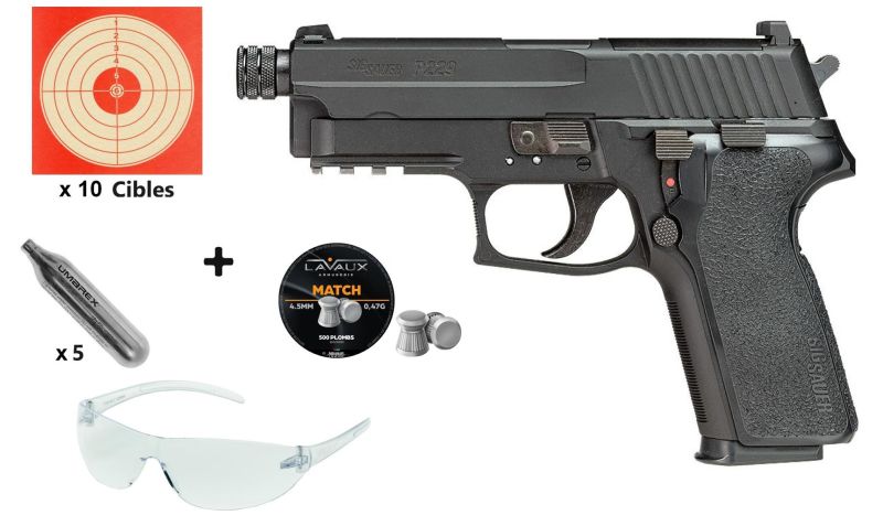 Pistolet à plombs SIG SAUER P229 RX Black cal.4,5mm "Pack loisir"