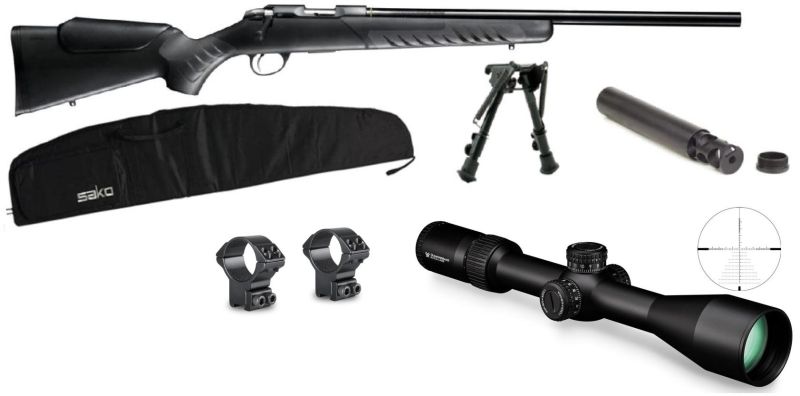 Carabine 22Lr SAKO Quad Varmint Synthétique Heavy Barrel 