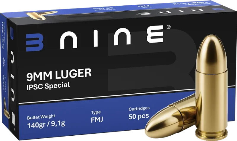 B NINE cal.9mm PARA FMJ IPSC Spécial (140gr) /50