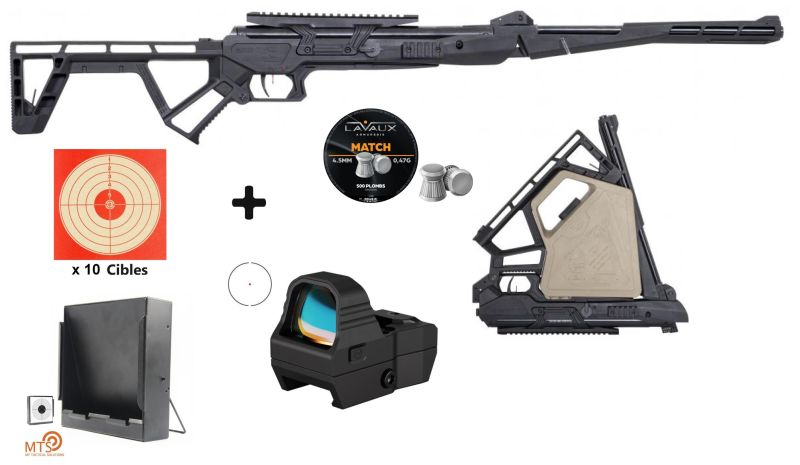 Carabine à air comprimé BLACK BUNKER BM8 BLACK cal.4,5mm (19.9J) "Pack Loisir"