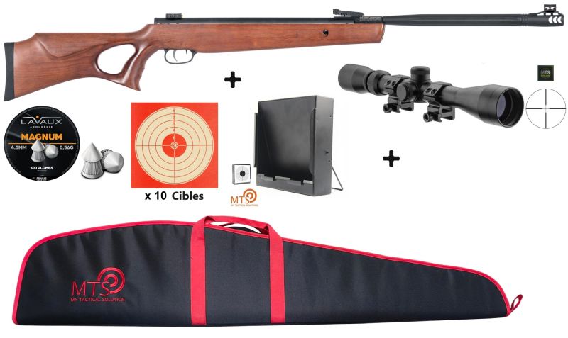 Carabine à plombs UX R-FORCE X-TREM Gas Piston cal.4,5mm "Pack MTS 3-9x40"