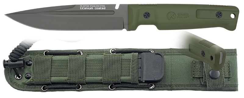 Poignard K25 Tactical Knife Vert Lame 15cm
