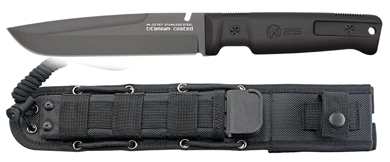 Poignard K25 Tactical Knife Noir Lame 15cm