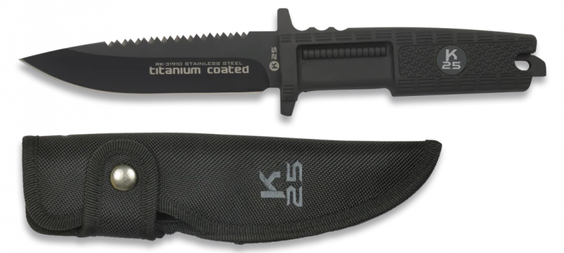 Poignard K25 Tactical Knife Titane Lame 12,5cm