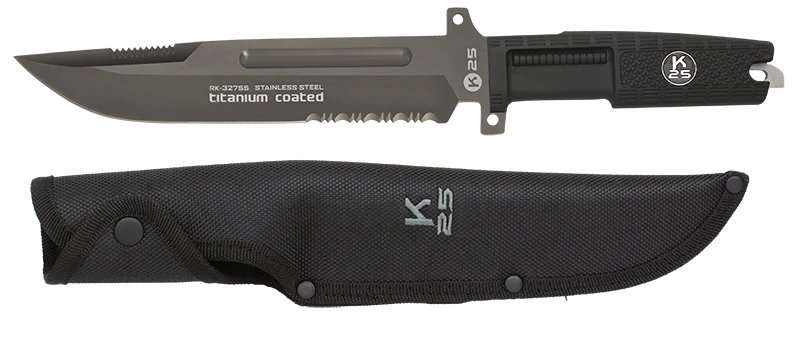 Poignard K25 Tactical Knife Noir Lame 20cm