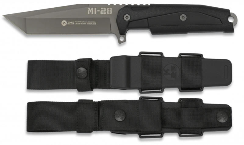 Poignard K25 Tactical Knife MI-28 Noir Lame 11,5cm