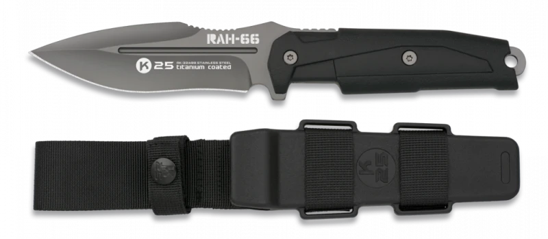 Poignard K25 Tactical Knife RAH-66 Noir Lame 11,5cm