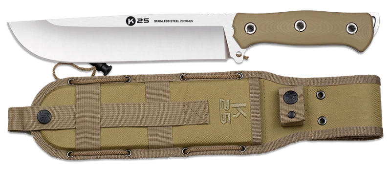 Mâchette K25 Tactical Knife G10 Coyote Lame 22cm