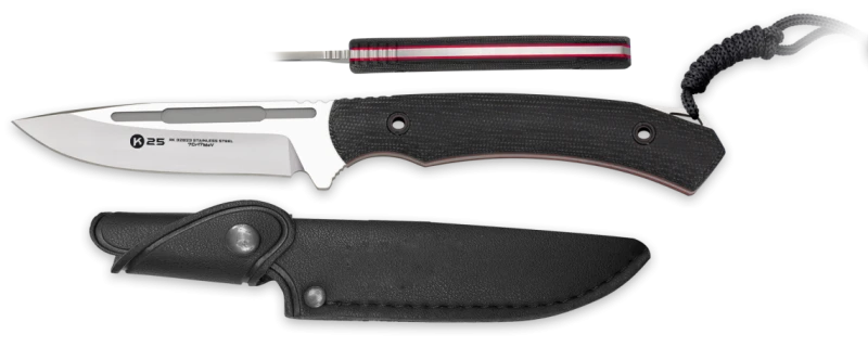 Couteau K25 Tactical Knife ONYX Mikarta Noir Lame 11cm