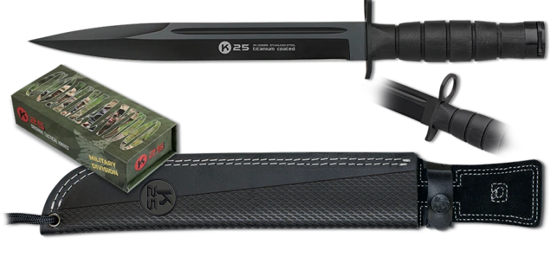 Baïonnette K25 Tactical Knife Noir 26cm