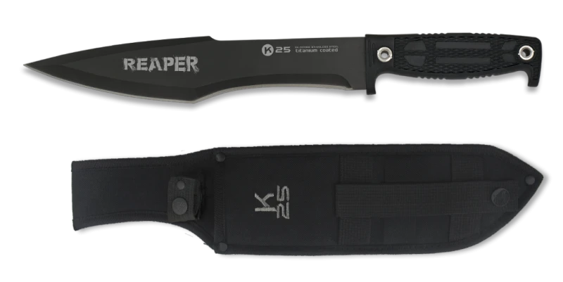 Couteau K25 Tactical Knife REAPER Noir Lame 25cm
