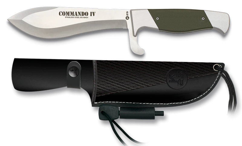 Couteau K25 Tactical KnifeCOMMANDO IV Vert Lame 14,5cm