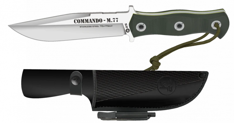 Couteau K25 Tactical Knife COMMANDO M.77 Vert Lame 14,5cm